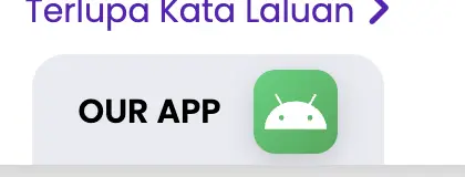 Pilihan OUR APP dengan ikon Android pada paparan mudah alih MrAce88